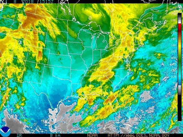 GOES Eastern US SECTOR Infrared Image
