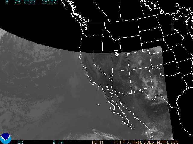 NOAA - Current West Coast Satellite Image
