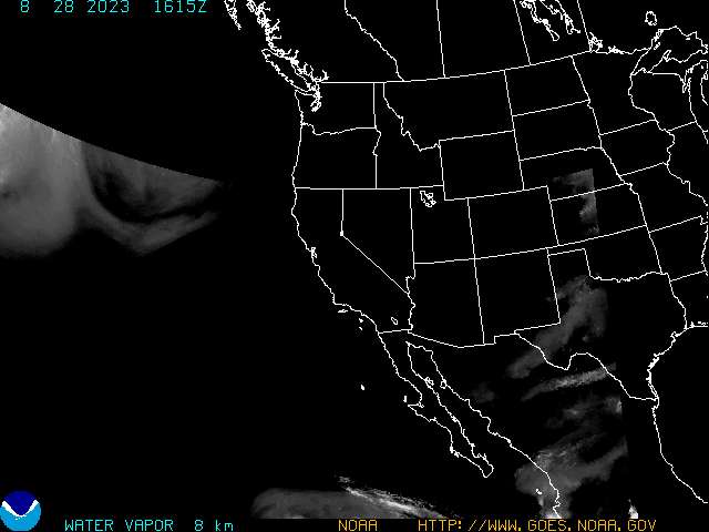 Current Goes west western us water vapor image