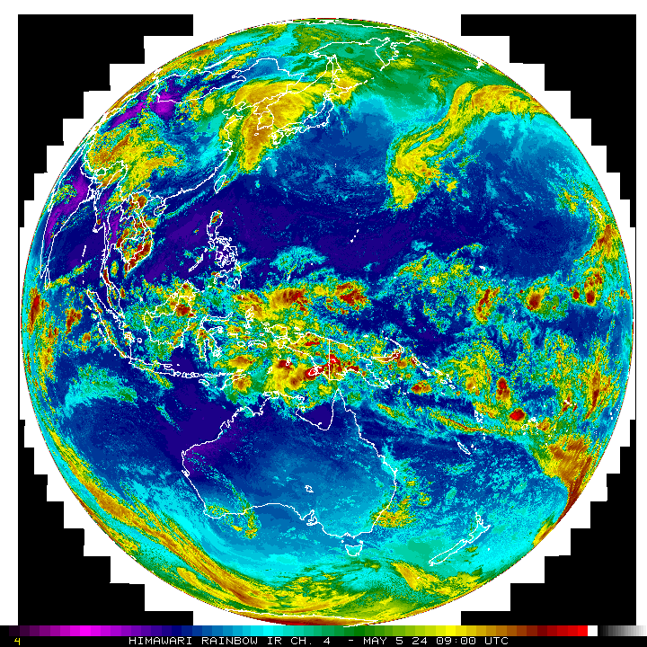 Current Full Disk Himawari 8 Infrared Image